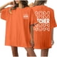 thumbnail image 1 of Camiseta de Cuello Redondo Impresa Delantera Y Trasera de Béisbol de las Mujeres de Verano, Camisetas Cortas Casuales Ligeras para las Mujeres, 1 of 5