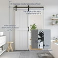 thumbnail image 6 of Easy4Home 24"x 80" Sliding Barn Door With 4ft Sliding Track,White, 6 of 7