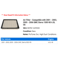 thumbnail image 2 of Air Filter - Compatible with 2001 - 2003, 2005 - 2006 GMC Sierra 1500 HD 6.0L V8 2002, 2 of 2