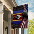 thumbnail image 3 of Hand Pulling American Flag Eswatini Eswazi Root Patriot Garden Flag, Double-Sided Decorative Outdoor Flag, Patriotic Polyester Yard Flag 12 x 18 in, 3 of 5