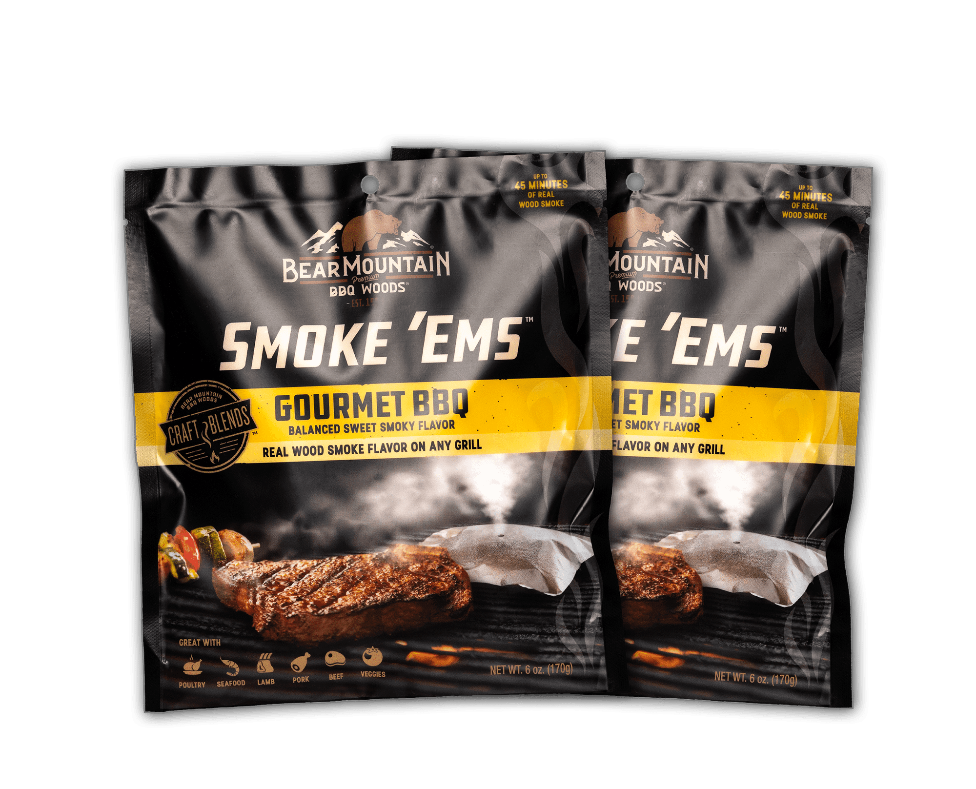 Bear Mountain BBQ - Gourmet BBQ Smoke 'Ems -  2-PACK