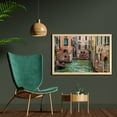 thumbnail image 2 of Venice Wall Art with Frame, Italian City on Water Historical Landmark Famous Streets Houses Gondolas Europe, Printed Fabric Poster for Bathroom Living Room Dorms, 35" x 23", Multicolor, by Ambesonne, 2 of 2