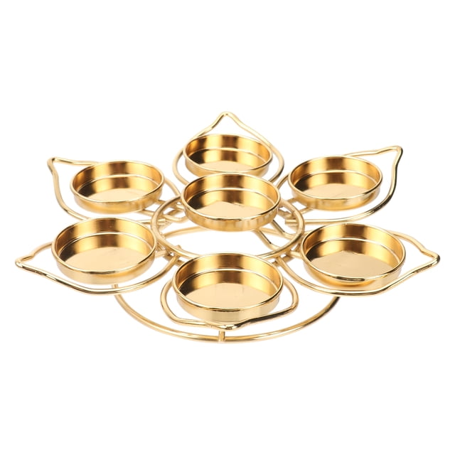 1 candelabro de aleación para decoración del hogar, elegante candelabro dorado.