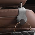 thumbnail image 1 of COFEST Portable Leather Material Car Seat Back Hidden Hooks Invisible Gasoline Car Rear Backpack Small Things Storage Hooks Gray, 1 of 8
