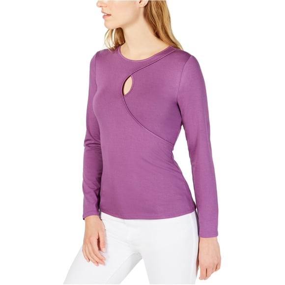 Vince Camuto Blusa con abertura para mujer, Púrpura, XX-Small