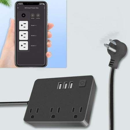 

Clearance! SUWHWEA Smart Plug Power Strip Works With Alexa & Google Home APP Remote Control Timer Function 3 Smart Outlets And 3 USB Ports 2.4G Wi-Fi On-ly On Clearance