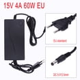 thumbnail image 2 of Adaptador de fuente de alimentación de 60 W CA a CC 15 V Protección contra sobrecarga de cortocircuito (UE, 2 of 9