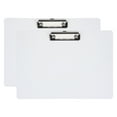 thumbnail image 1 of Uxcell 12.4 x 8.86 Inch Clipboard Landscape, 2 Pack A4 PP Plastic Office Clipboards Low Profile Clip, White, 1 of 6