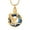 Gold+Blue, variant on Eagle Cremation Jewelry for Women Men Ashes Circle of Life Urn Necklace Stainless Steel Crystal Memorial Pendant Human Pets Ash Holder