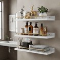 thumbnail image 1 of Repisas Flotantes Madera Modernas Estantes Baño Topon 3pcs Xtellar  blanco, 1 of 3