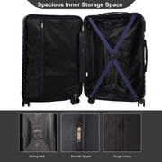 Travelhouse 5-Piece Hardside Luggage Set Spinner Lightweight Suitcase with TSA Lock & Duffel Bag. (Blue)