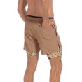 thumbnail image 5 of LRD Men's Workout Shorts with Compression Liner 5 Inch Inseam Khaki / Camo XL, 5 of 6