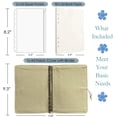 thumbnail image 5 of ipoul A5 Binder 6 Ring, Refillable Notebook, A5, 6"x8" , Blank Paper, Sketchbook, Travel Journal for Women, Binder Planner, Tulip Flowers, 5 of 8