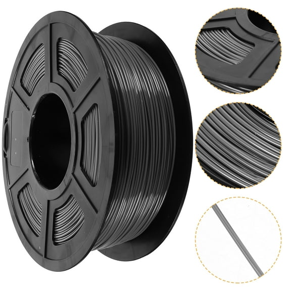Worgeous 3d Printer Filament Pla 1.75mm Clear Carbon Fiber Silk Grey