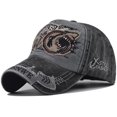 thumbnail image 1 of Shark Distressed Vintage Cotton Embroidered Baseball Cap Snapback Hat for Men Women, 1 of 7