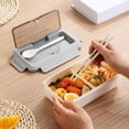 thumbnail image 4 of Suncoda Lunch Boxs, Light Food Partition Bento Box Can Be Microwave Heated Japanese Lunch Box Office Students Easy to Carry Lunch Box, 4 of 6