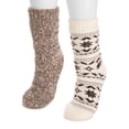 thumbnail image 3 of MUK LUKS Women's Tall Rib Cuff Cabin Socks, 2-Pack, S-XL, 3 of 9