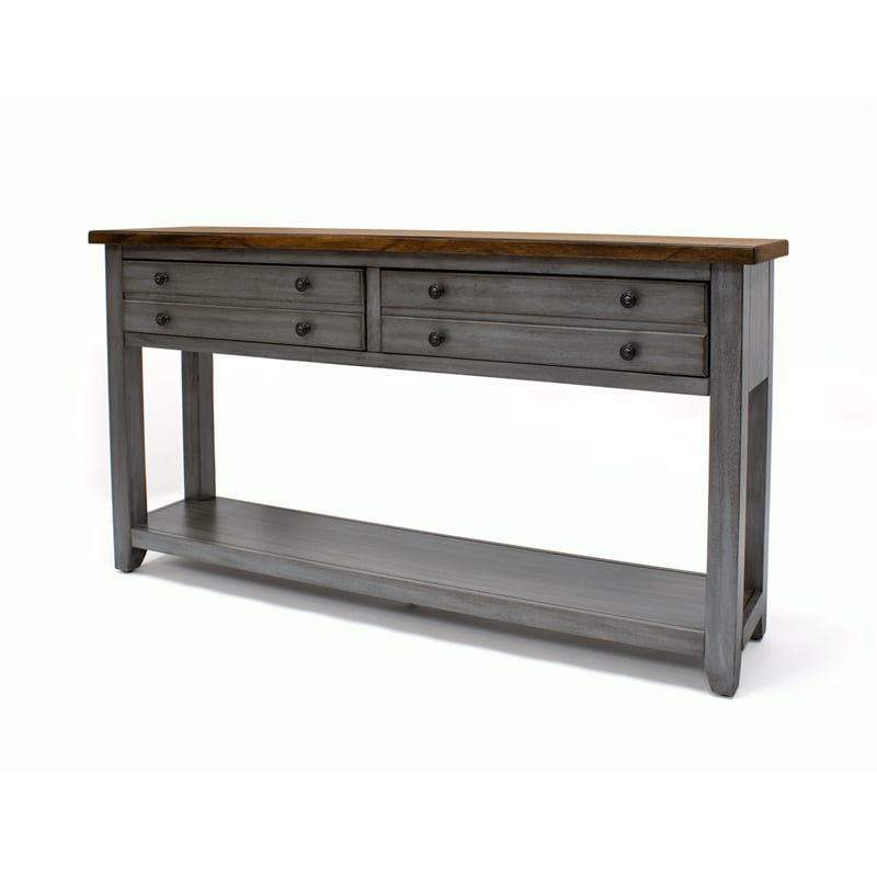 Stand Wood Entryway Table Blue Gray, 60 Console Table Gray