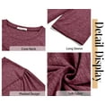 thumbnail image 5 of Fantaslook Women Plus Size Tops Pleated Crewneck Long Sleeve Shirts Dressy Casual Blouses Fall Tunic Tops, 5 of 7