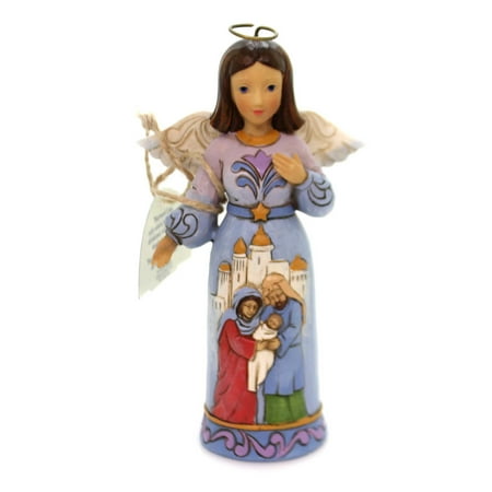 Jim Shore Mini Nativity Set Jim Shore MAY ALL THE EARTH REJOICE Polyresin Angel Nativity Scene 9001943 ()