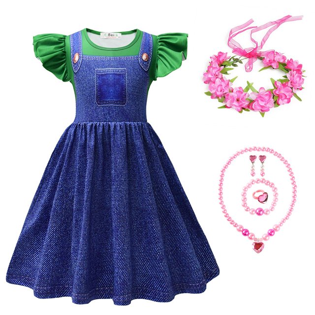 Vestidos de princesa melocotón para niñas, cosplay de película, mono rosa, uniforme de actuación, ropa para niños, trajes de fiesta de cumpleaños y Carnaval zhangyuxiang unisex