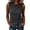 #425-Gray, variant on Women's Hollow Out Blouse Round Neck Ribbon Detail Short Sleeve Slim Fitted Silhouette Fashion Trendy Daily Matching White Basic Bottom Top