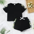 thumbnail image 3 of Uccdo Girls Summer Sports Tracksuits, Teenager Little Girls Casual T-shirts Top & Shorts Activewear Set, 2 Pieces, Size 5-14 Years, 3 of 8