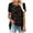 Black, variant on T-shirts for Women Plus Size Short Sleeve Square Collar Floral Printed Blouses Green M