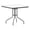 Silver, variant on Bowery Hill 31.5" Square Metal Table with Glass Top in Silver
