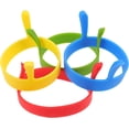 thumbnail image 1 of 8pcs Egg Cooking Ring Egg Circle with Handles Egg Shaper Circles Fried Egg Molds Pancake Molds Round Silicone Molds Silicone Egg Molds Convenient Omelette Rings Egg Frying Molds, 1 of 5