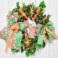 thumbnail image 4 of Wooowa Easter Carrot Bow Wreath, Spring Artificial Greenery Garland for Front Door, Wall, Window and Home Party Decor, 17.7 Inches, 4 of 5