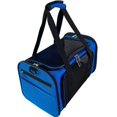 thumbnail image 4 of Airline Approved Soft Sided Pet Carrier by Mr. Peanut's, 17.5X11X11" Travel Tote with Soft Padded Bedding With Strong 1/4" Wood Base, Seatbelt & Luggage Attachment, Perfect for Cats and Small Dogs, 4 of 6
