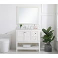 thumbnail image 6 of 36 inch Single Bathroom Vanity in White with Backsplash, 6 of 8