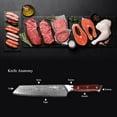 thumbnail image 5 of Kegani Kiritsuke Knife - 8 Inch Professional Chef Knife, 67 Layers Japanese VG-10 Damascus Steel Kitchen Gyuto Chef's Knife - Ergonomic Handle, Gift Box - Flame Knight Series, 5 of 6