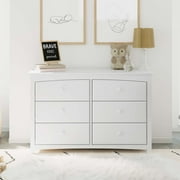 Storkcraft Kenton 6 Drawer Nursery Double Dresser, White