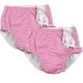 thumbnail image 1 of i Play (2 Pack) Girls Reusable Absorbent Baby Swim Diapers - Swimming Suit Bottom | No Other Diaper Necessary Light Pink 24 Months, 1 of 6