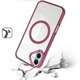 thumbnail image 2 of Perfect Crystal Clear MagSafe Case for iPhone 16 - Burgundy, 2 of 3