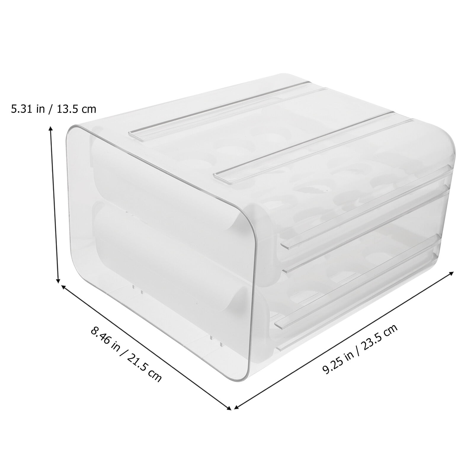 YOSADIER Slide Type Egg Storage Box Plastic White Stabilize Eggs Kitchen Use 1Pcs