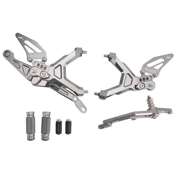 Reposapiés traseros ajustables de carreras, color gris, para BMW S1000RR M1000RR 2019-2024