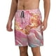 thumbnail image 2 of Fotbe Abstract Pink Gold Splash Trajes de Baño Estampados para Hombre, Shorts de Verano de Secado Rápido, Ropa de Playa, Bañadores-Large, 2 of 6