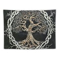 thumbnail image 5 of Shiartex Nordic Vikings Tapestry, Viking Yggdrasil of Life Celtic Rune Scandinavian Aesthetic Mythology Tapestry Wall Hanging for Bedroom Painting, 5 of 6