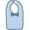 Lt Blue/ Indigo, variant on Rabbit Skins Infant Bow Tie Baby Rib Bib, White/Black, One Size