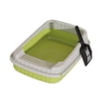 thumbnail image 4 of Caja de arena de gato de gato abierta para el baño para animales pequeños gatos pequeños medianos grandes verde, 4 of 8