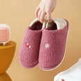 thumbnail image 4 of Aayomet Fuzzy Slippers&nbsp;Women Comfort House Slippers Furry Lined Cozy Indoor Slide,Red 41, 4 of 5