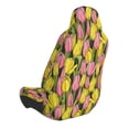 thumbnail image 2 of Wukai Tulips Flowers Full Set Car Seat Covers with Soft Padding Universal Auto Front Seats Protector and Cushion Mat, 2 of 5