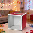 Acrylic Panel Point Support Red Acrylic Raffle Box,Donation Container 7.9 in,Square Voting Holder ...