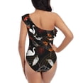 thumbnail image 5 of Goofa Animal Koi Fish Pattern Women's One Piece Swimsuits Tummy Control Bathing Suits Asymmetric One Shoulder Swimwear-XX-Large, 5 of 6