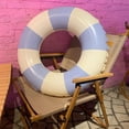 thumbnail image 5 of Flotador inflable para piscina, anillos de piscina con tubo de natación a rayas retro, flotador inflable para piscina, anillos de natación para suministros de piscina de playa de verano, 5 of 5
