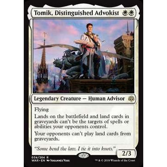 MtG War of the Spark Rare Tomik, Distinguished Advokist (Foil) #34