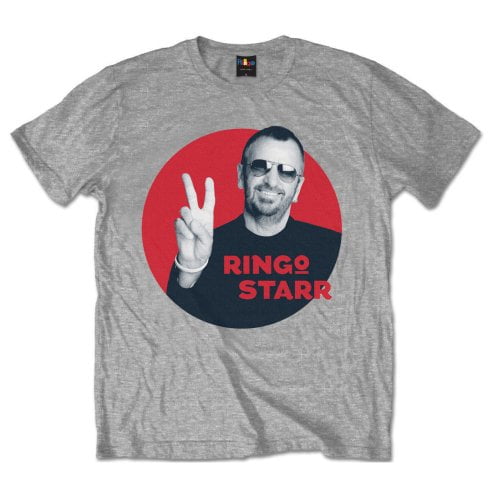 Ringo Starr Unisex T-Shirt Peace Red Circle (Small)
